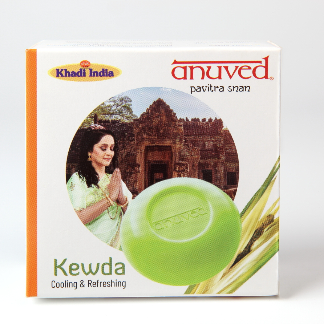Anuved Fragrance Combo pack consists of Kewda [Fragrant Screw Pine], Astagandha, Pahadi Gulab [Rose] Herbal Soaps for refreshing & revitalizing 125gms each (Pack of 3)