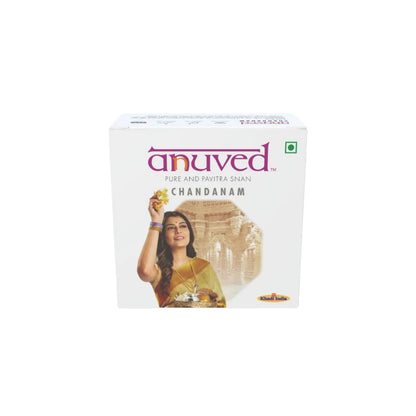 Anuved Moisturizing Combo pack contains Chandanam [Sandalwood], Panchamrit & Kesar [Saffron] herbal soaps - 125g each (Pack of 3)