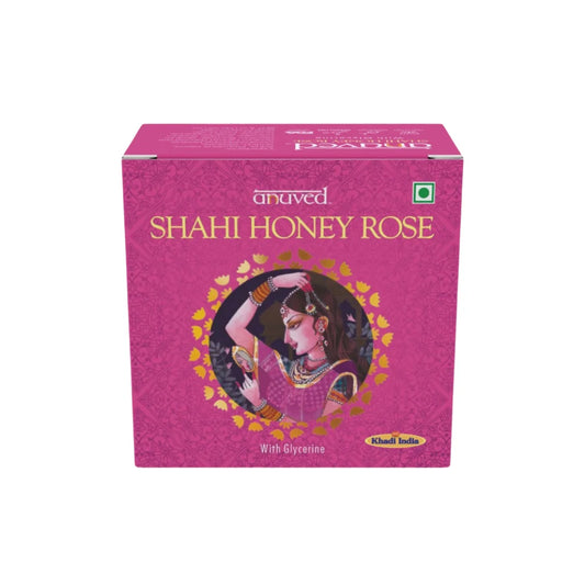 Anuved Shahi Honey Rose Bathing Bar - 125g