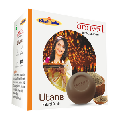 Anuved Skin Care Combo pack contains Utane [Ubtan], Haldi Chandan and Pahadi Gulab [Rose] Herbal Soaps for oily skin & for total skin repair 125 gms each (Pack of 3)