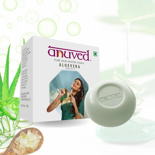 Anuved Aloe Vera Soap with Vitamin E Soap - 125g each