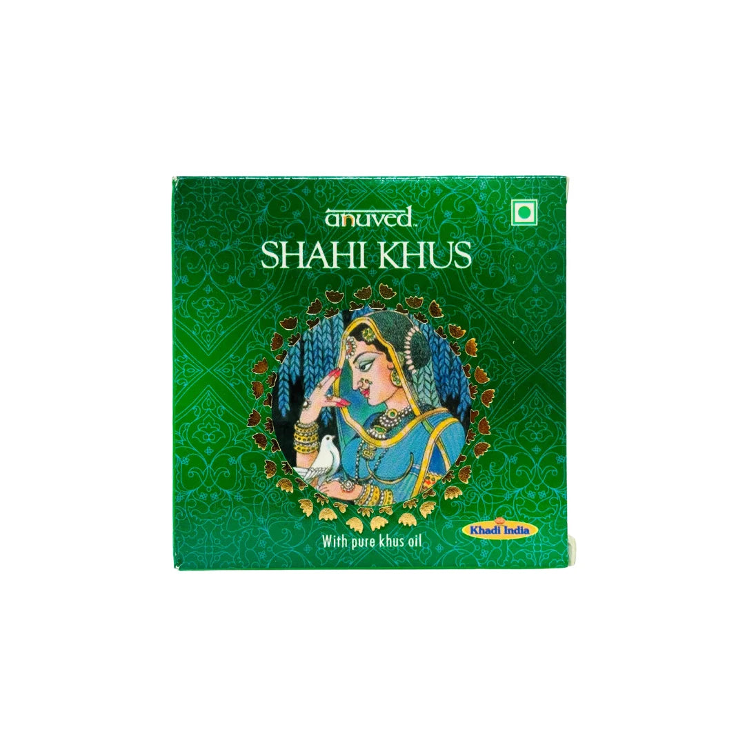 Anuved Shahi Range of Shahi Honey Rose, Shahi Khus [Vetiver] & Shahi Sandal Soap – 125g each (Pack of 3)