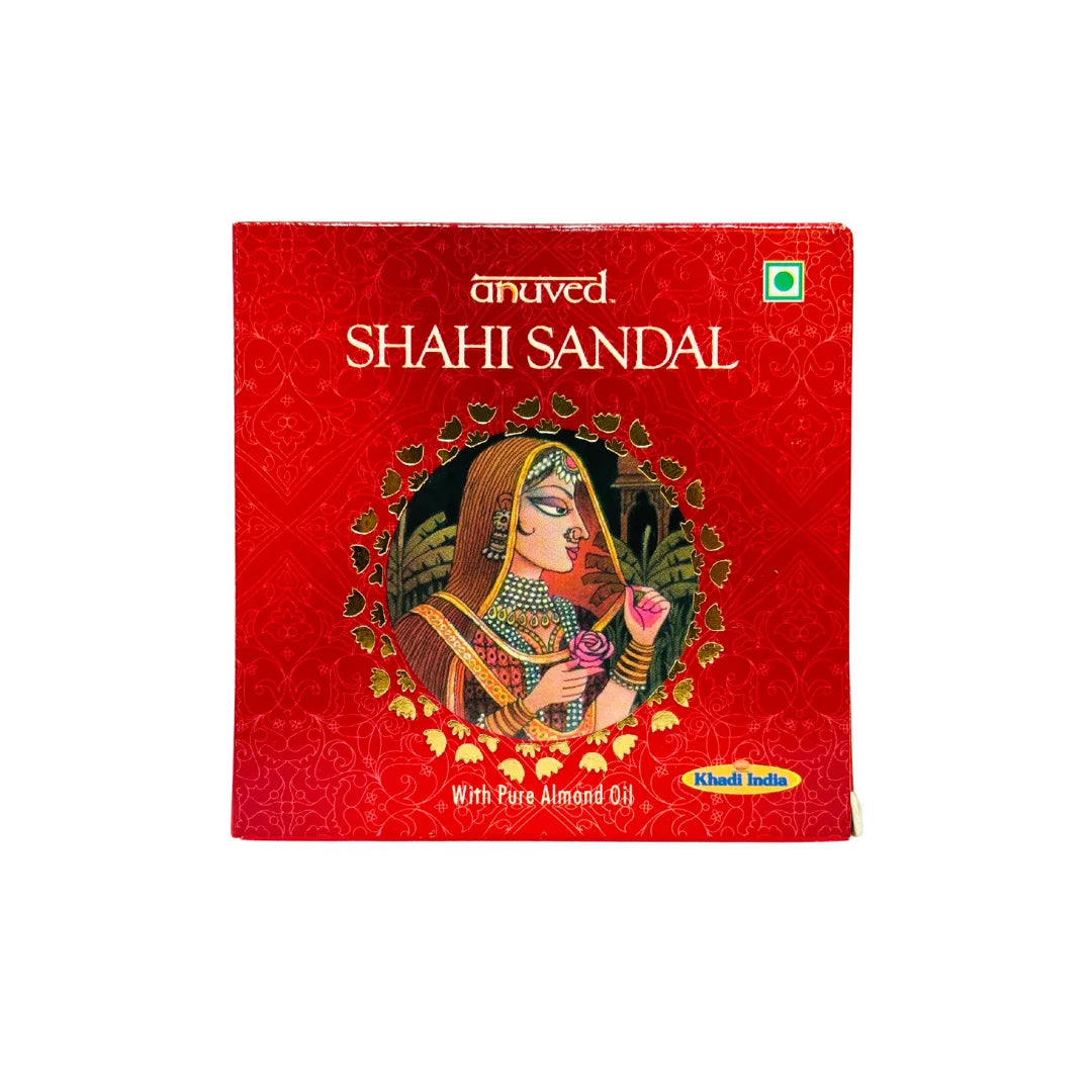 Anuved Shahi Range of Shahi Honey Rose, Shahi Khus [Vetiver] & Shahi Sandal Soap – 125g each (Pack of 3)