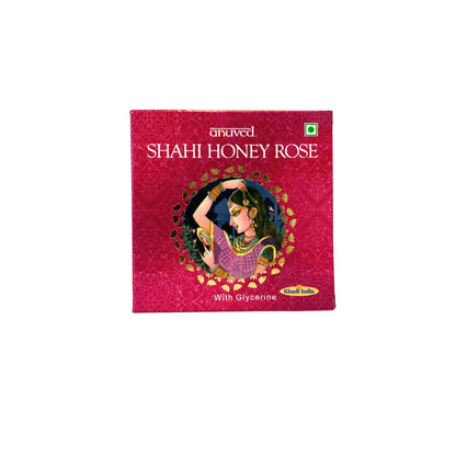 Anuved Shahi Range of Shahi Honey Rose, Shahi Khus [Vetiver] & Shahi Sandal Soap – 125g each (Pack of 3)