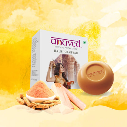 Anuved Haldi Chandan Soap - 125g each