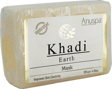 Load image into Gallery viewer, Anuspa Handcrafted Herbal Khadi Earth Musk Soaps for Tranquillity Blend, Pack Of 3(125g each )
