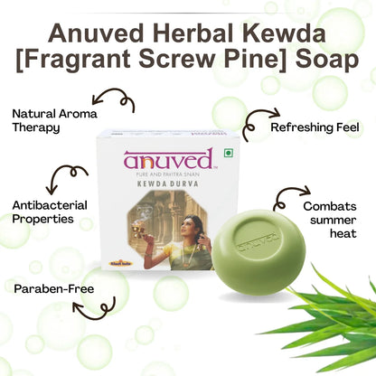 Anuved Kewda Durva [Fragrant Screw Pine] Soap - 125g