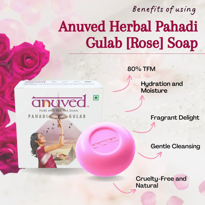 Anuved Pahadi Gulab [Rose] Soap - 125g