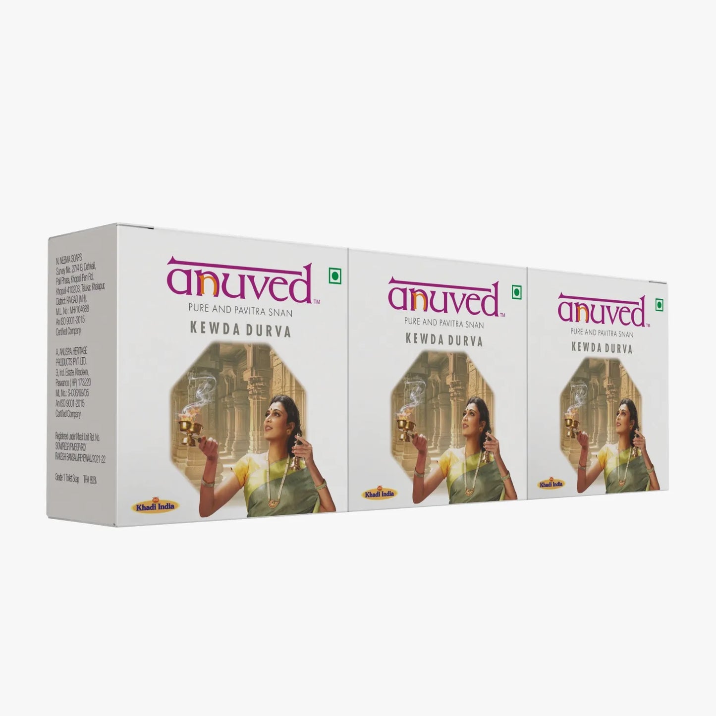 Anuved Kewda Durva [Fragrant Screw Pine] Soap - 125g