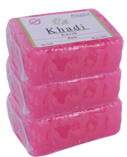 Load image into Gallery viewer, Anuspa Handcrafted Herbal Khadi Earth Rose Bar for Tranquillity Blend, Pack Of 3 (125g each )
