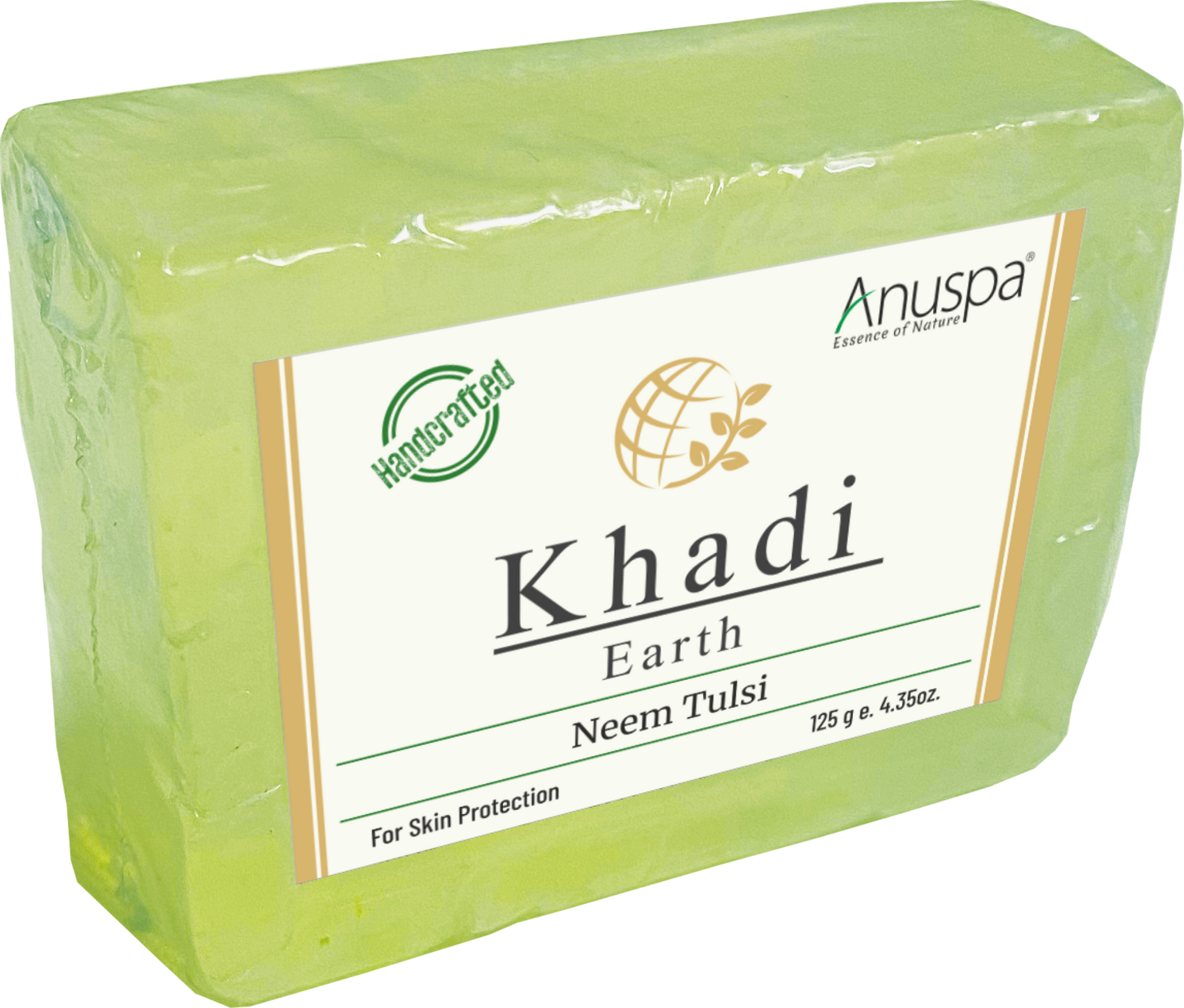 Anuspa Handcrafted Herbal Khadi Earth Neem Indian Lilac Tulsi