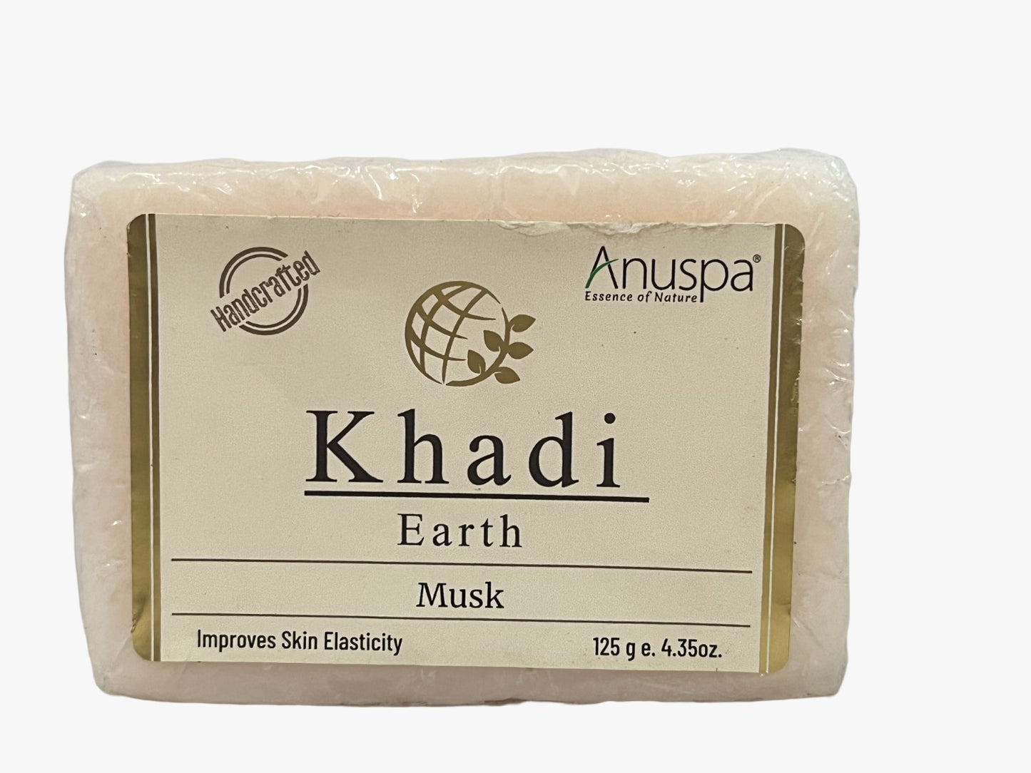 Anuspa Handcrafted Herbal Khadi Earth Musk Soaps for Tranquility Blend, (125g )