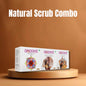 Anuved Natural Scrub Combo  contains Utane [Ubtan], Vinhuti and Haldi Chandan Soaps - 125g each (Pack of 3)