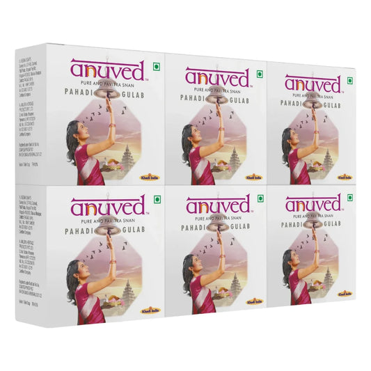 Anuved Pahadi Gulab [Rose] Soap - 125g each (Pack of 6)