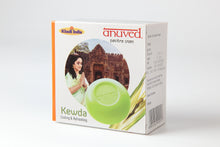 Load image into Gallery viewer, Anuved Herbal Kewda [Fragrant Screw Pine] Soap enriched with Rishikesh Gangajal and Kewda (Lord Ganesha&#39;s favorite flower) Extracts for cooling &amp; refreshing your skin resulting in radiant skin 125gms each (Pack of 3)
