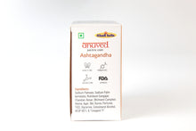Load image into Gallery viewer, Anuved Herbal Ashtagandha Soap enriched with Rishikesh Gangajal for revitalizing your skin and senses. It contains 8 ancient Indian herbs (Tulsi, Durva, Bhimseni, Camphor, Bel, Chandan, Kesar, Heena, Agar) 125gms each (Pack of 3)
