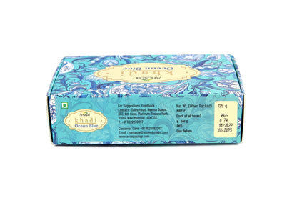 Anuspa Khadi Handcrafted Herbal Ocean Blue Bathing Bar for hydration 125gms each (Pack of 6)