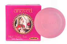 Load image into Gallery viewer, Anuved Herbal Shahi Honey Rose Soap is transparent, enriched with Rishikesh Gangajal, Glycerine &amp; pure Honey for luxurious blend of rejuvenating harmony 125gms each (Pack of 3)
